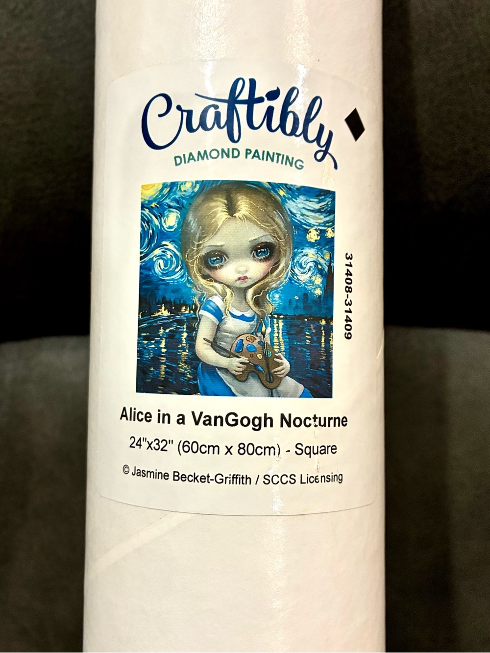Craftibly Diamond Painting "Alice in a VanGogh Nocturne" RARE